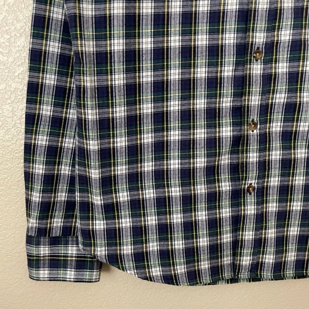J. Crew Shirt Mens Medium Slim Fit Brushed Twill‎ Plaid Long Sleeve Button Down